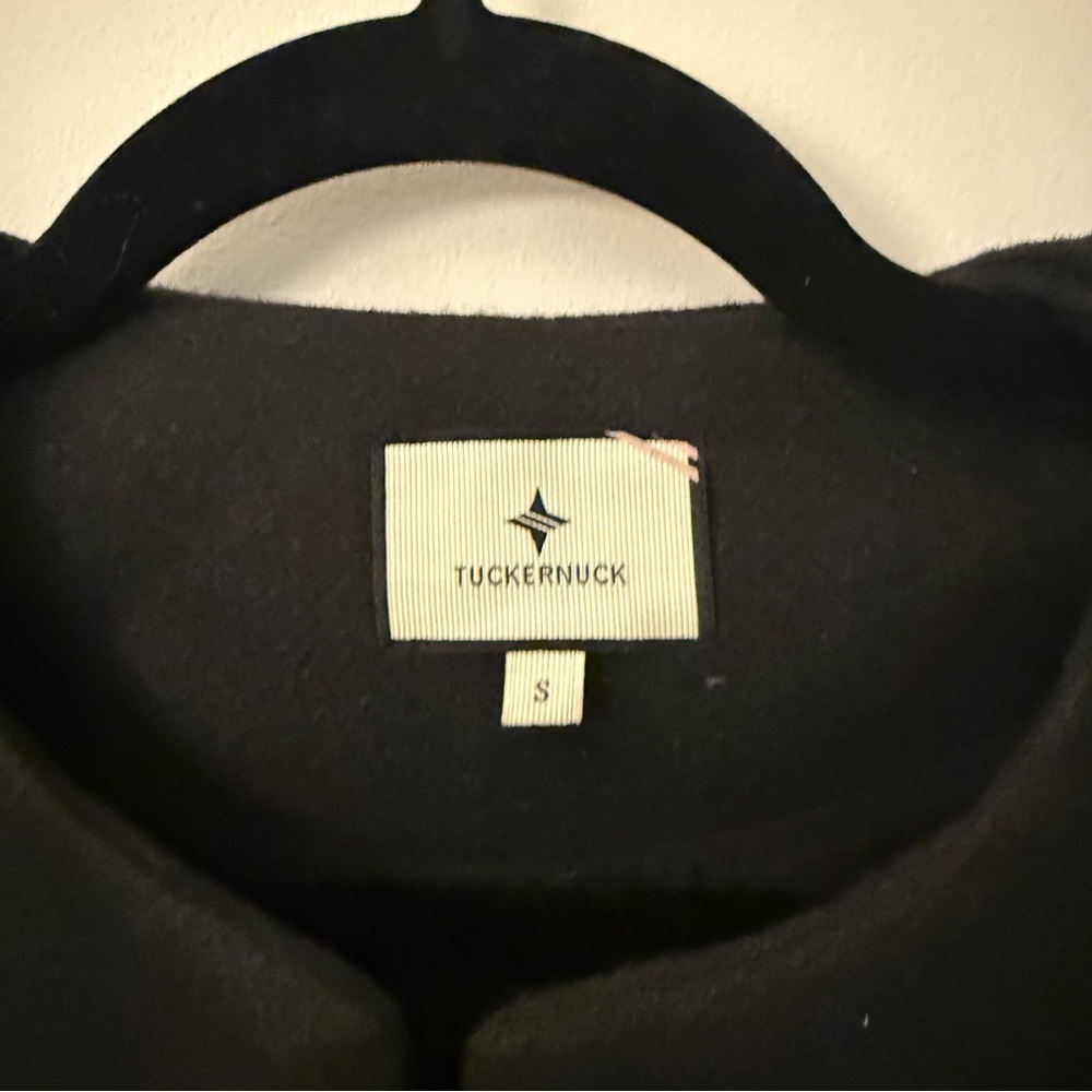 Tuckernuck Black Crepe Blair Bow Coat Dress | Small - Picture 2 of 4